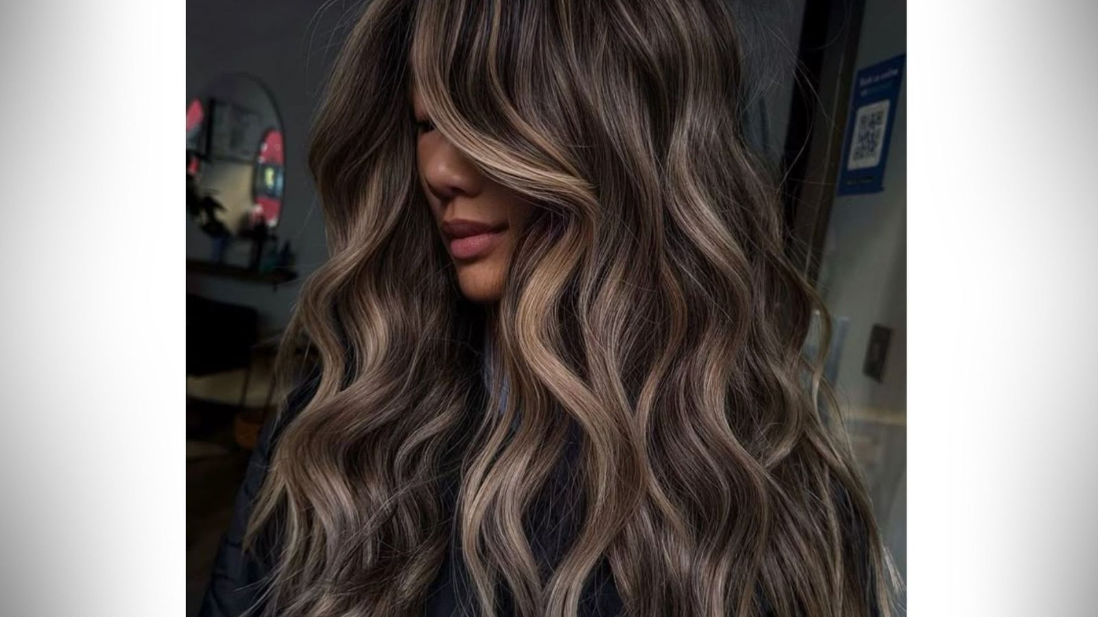 Balayage Blonde on Black Hair