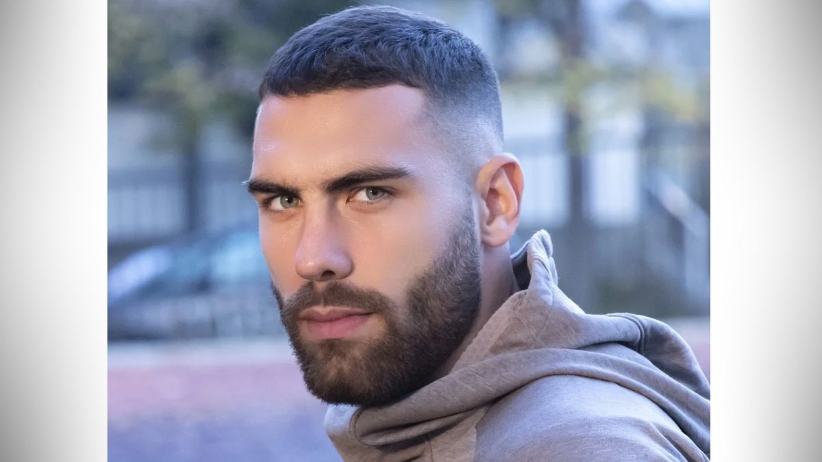 Buzz Cut With Short Boxed Beard