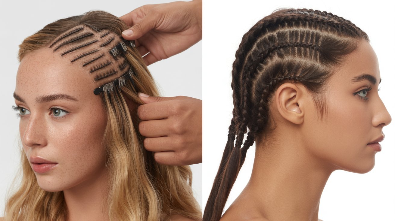 Temporary Hair Extension Methods