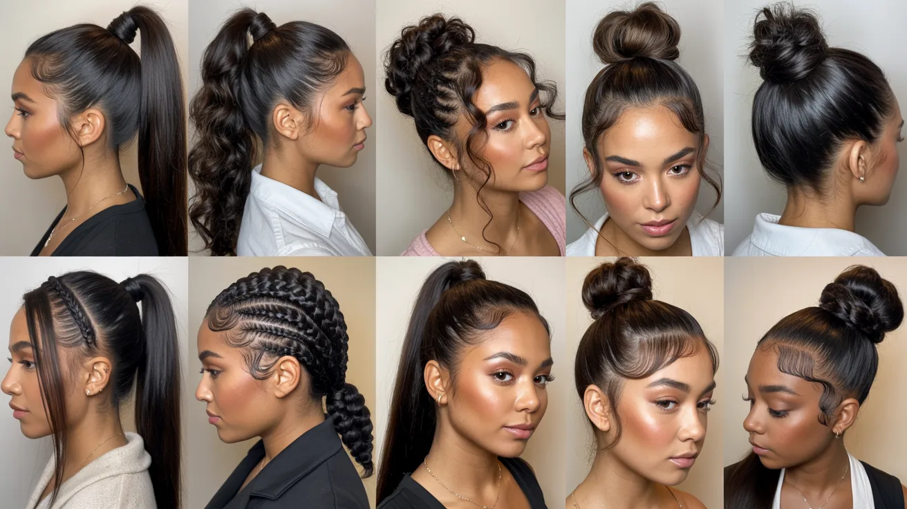 Pulled-back styles that keep hair secure and neat while highlighting your face.