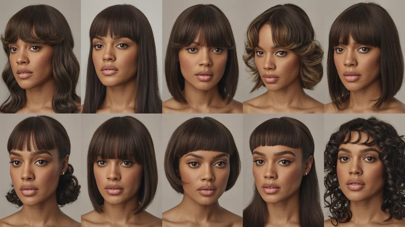 Quick Easy Hairstyles Black Hair With Weave and Bangs