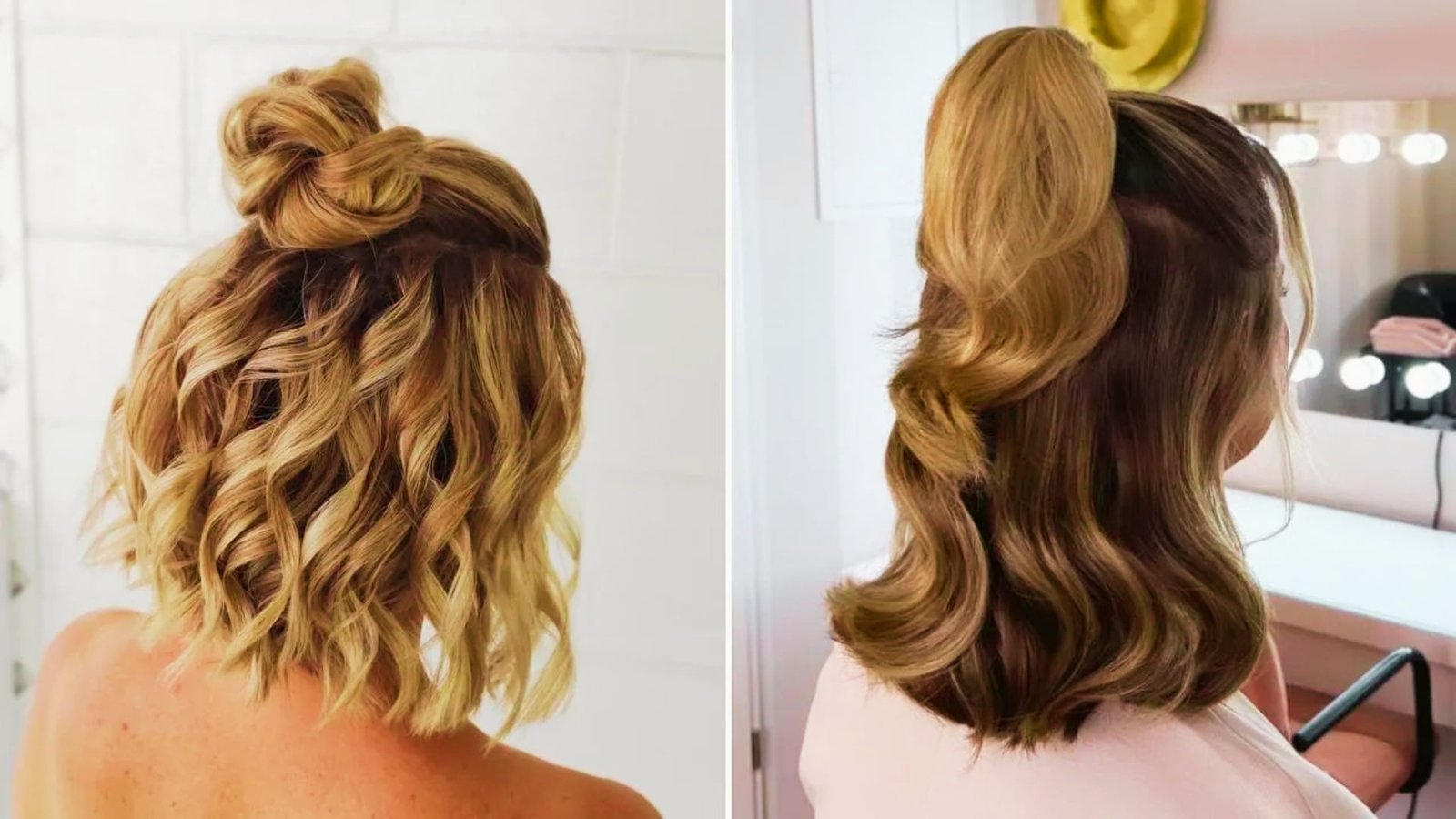 Half Up, Half Down with Texture