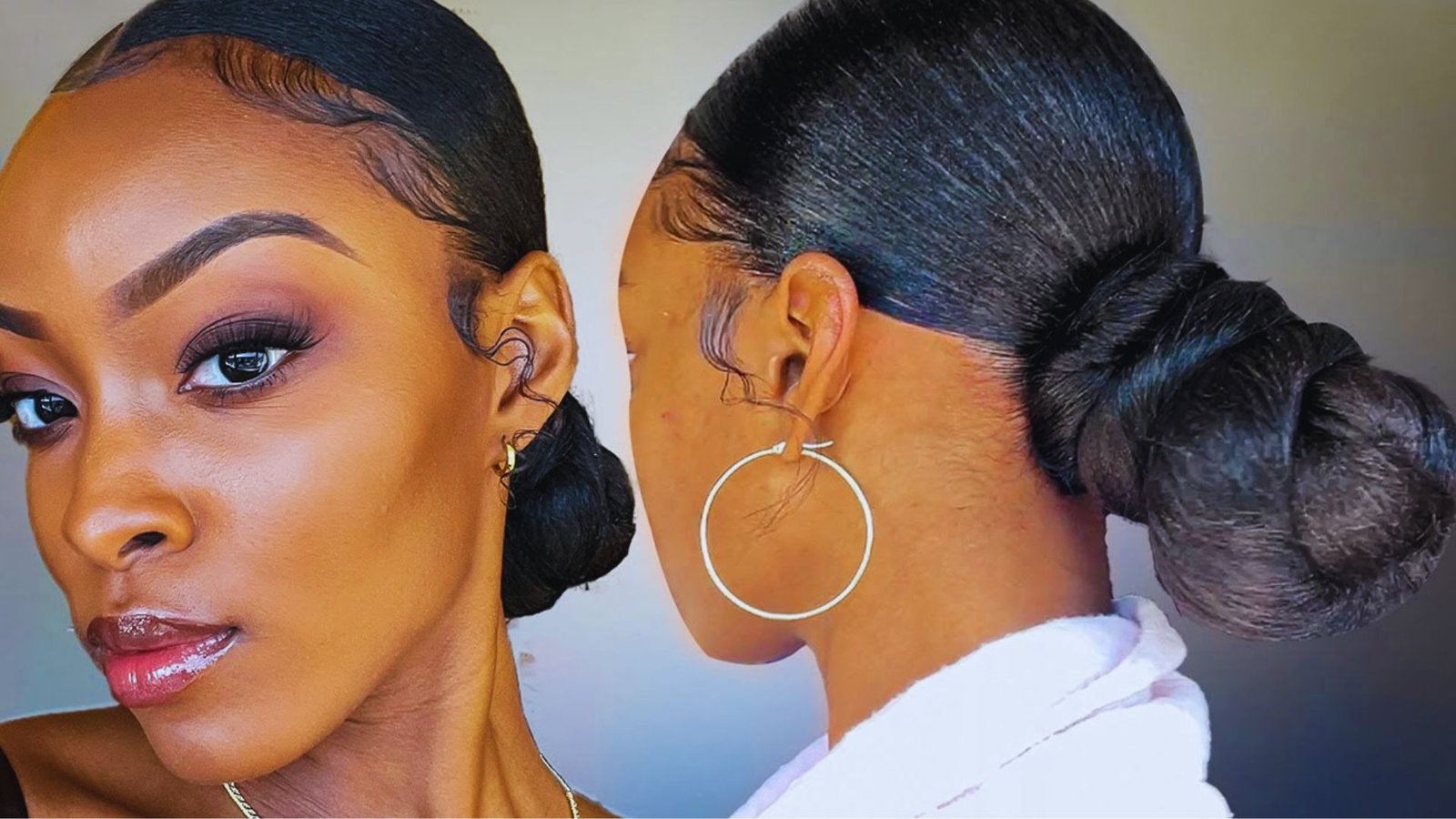 Slicked Back Low Bun