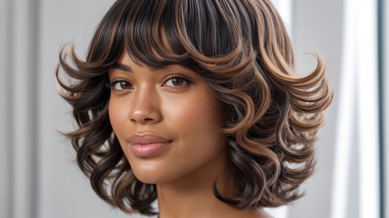 Wolf Cut Styles with Bangs