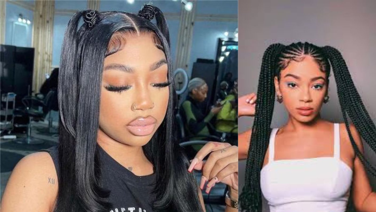 Pigtails With Micro Bangs