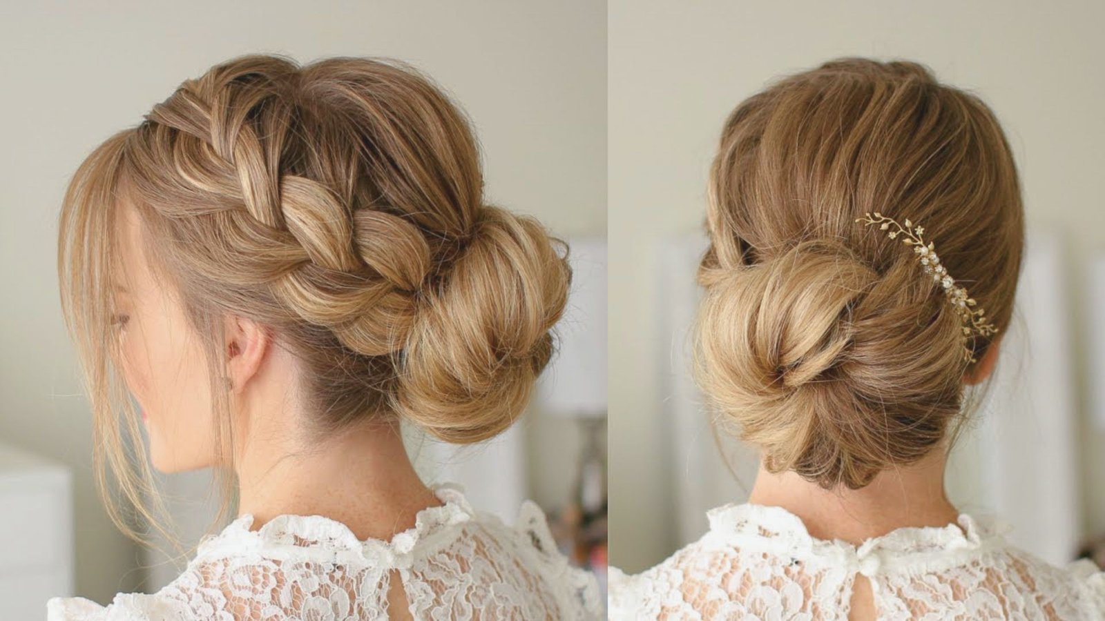 Braided Low Bun
