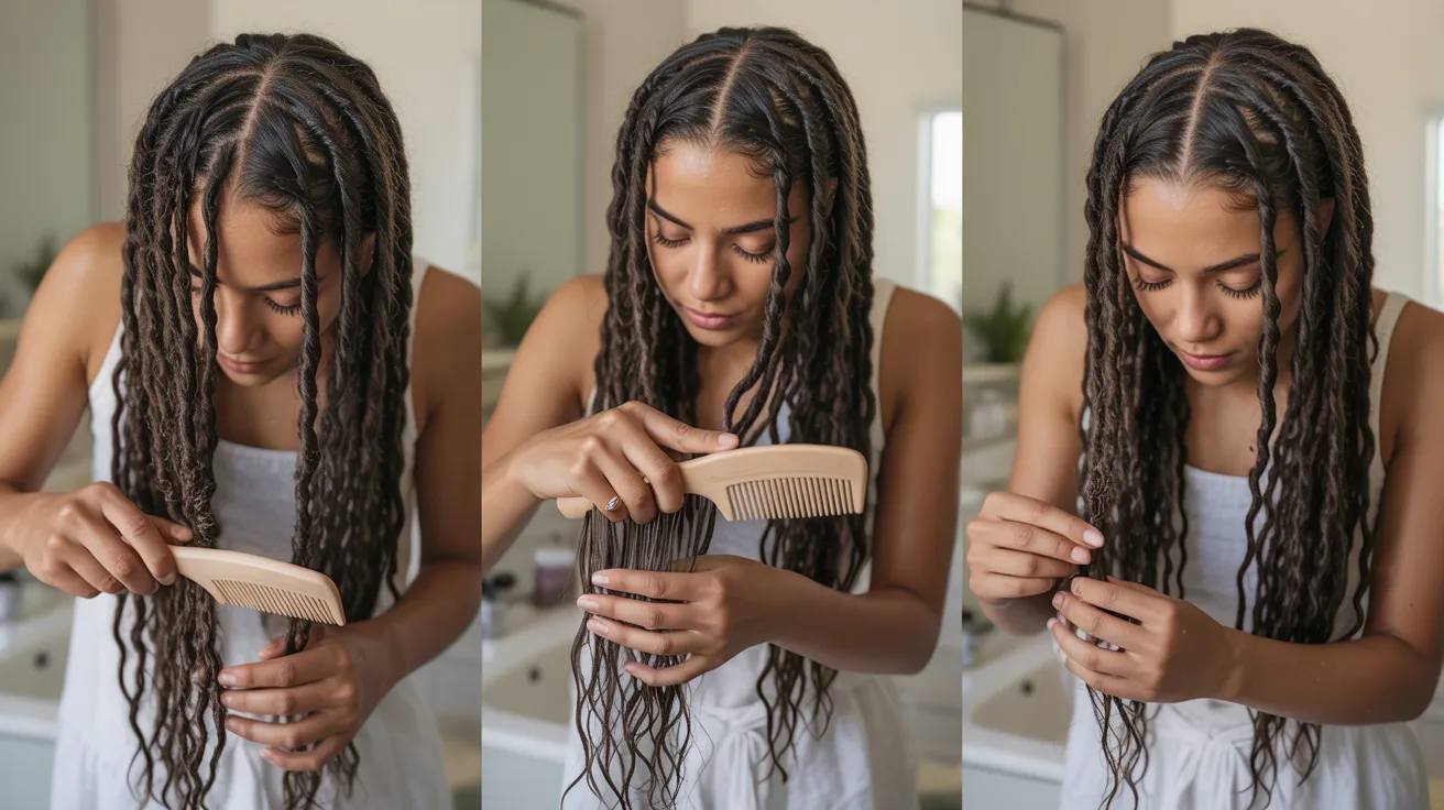 how to comb out locs